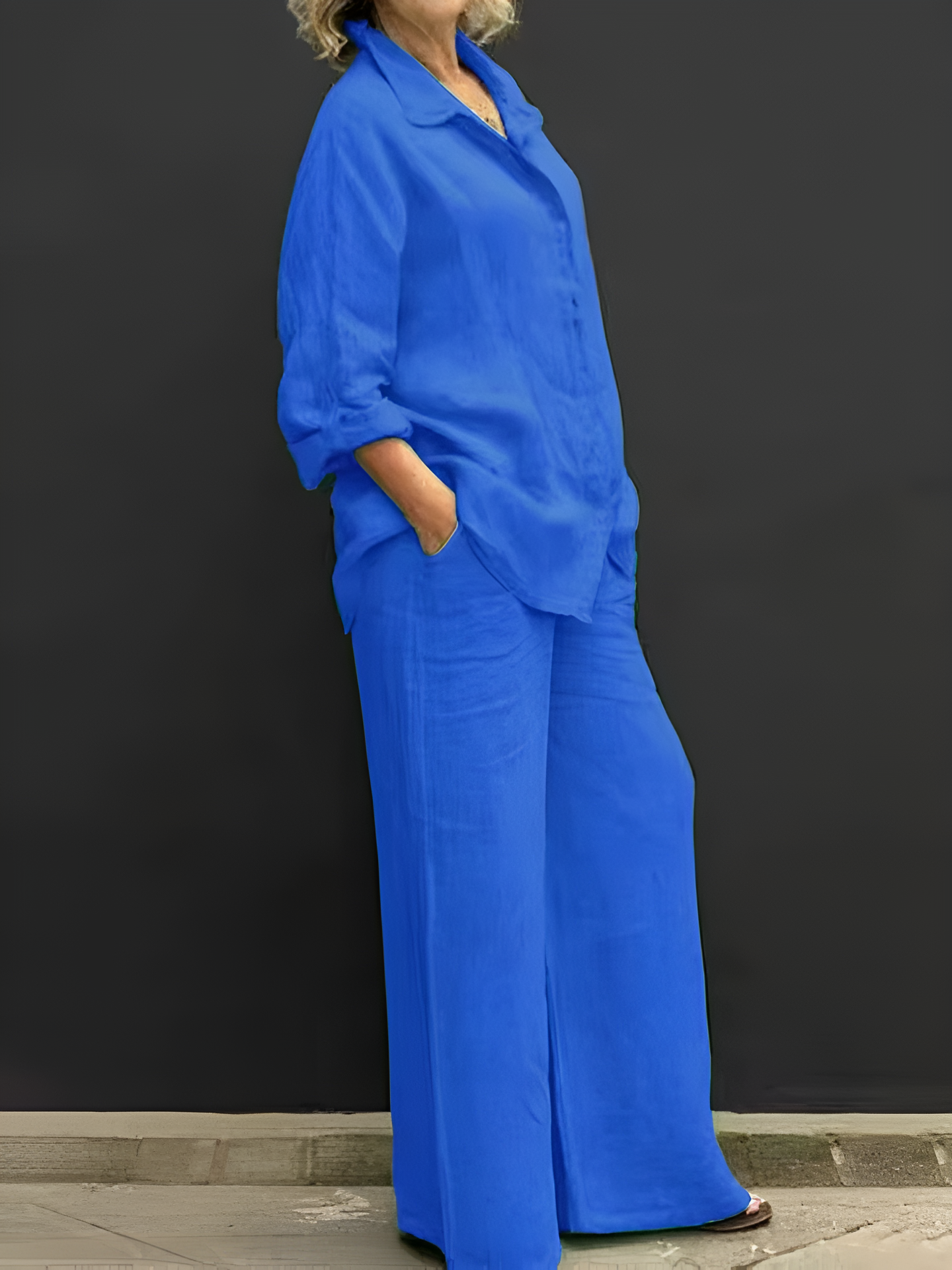 Lara's Linen Shirt Suit