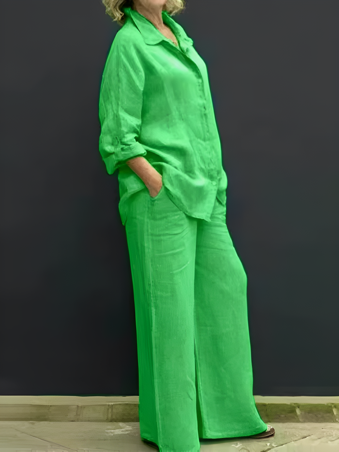 Lara's Linen Shirt Suit