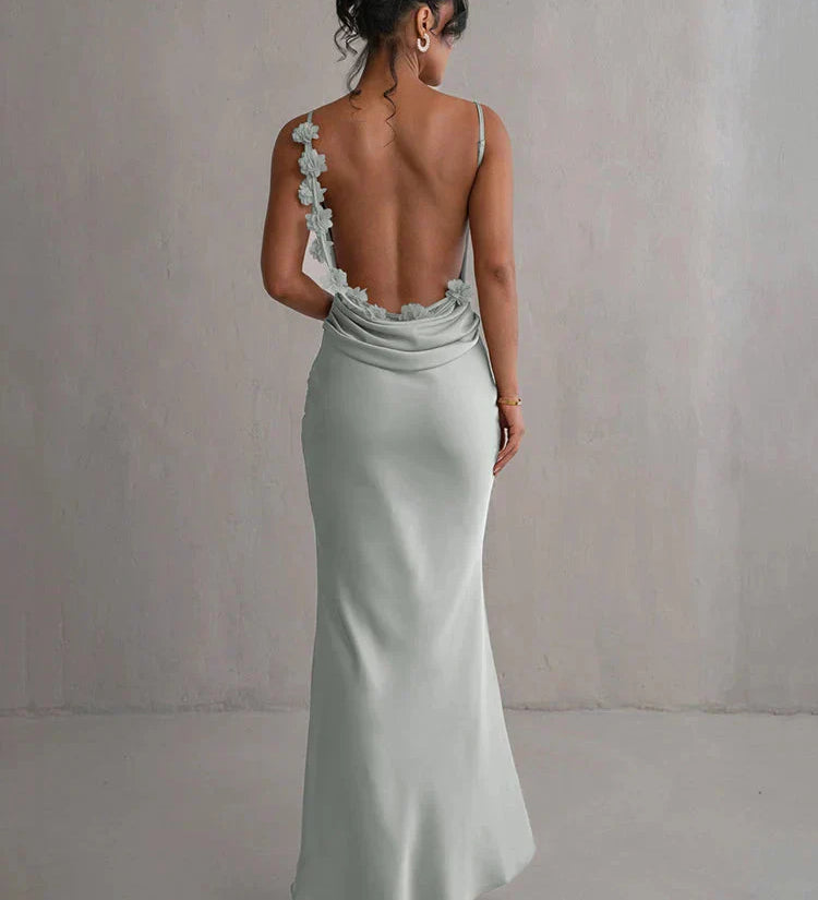 Cassiane - Satin Flower Dress