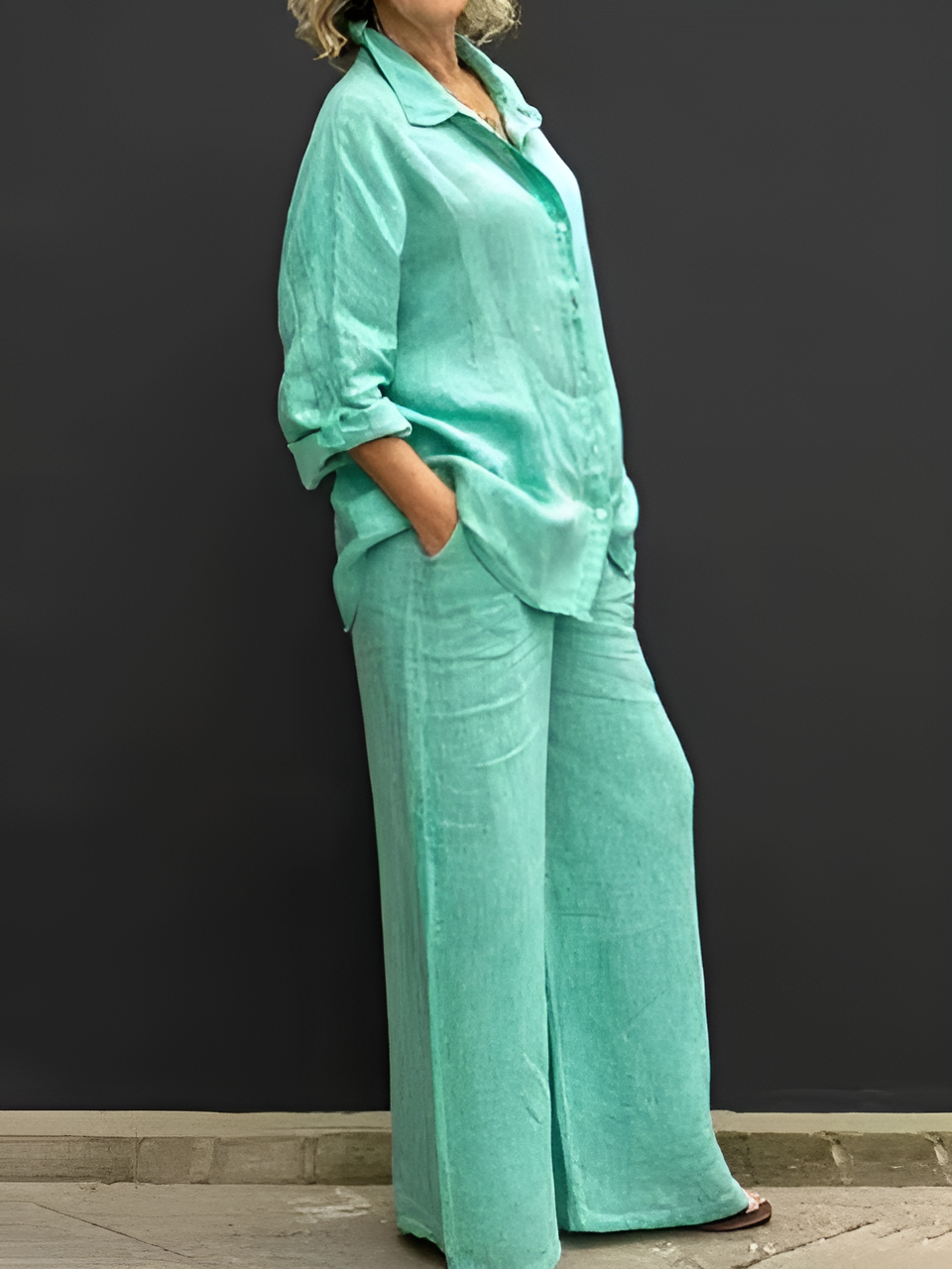 Lara's Linen Shirt Suit