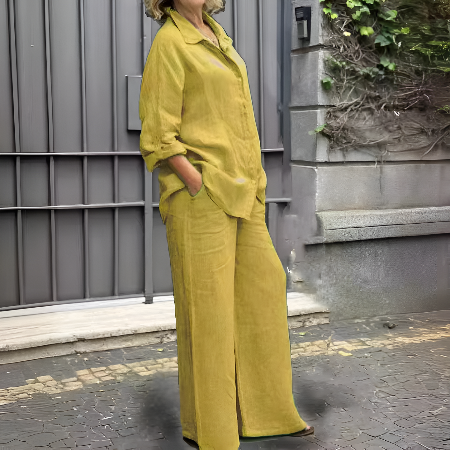 Lara's Linen Shirt Suit
