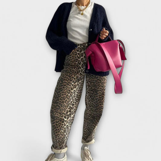 Chandra Vintage Tiger Print Jeans