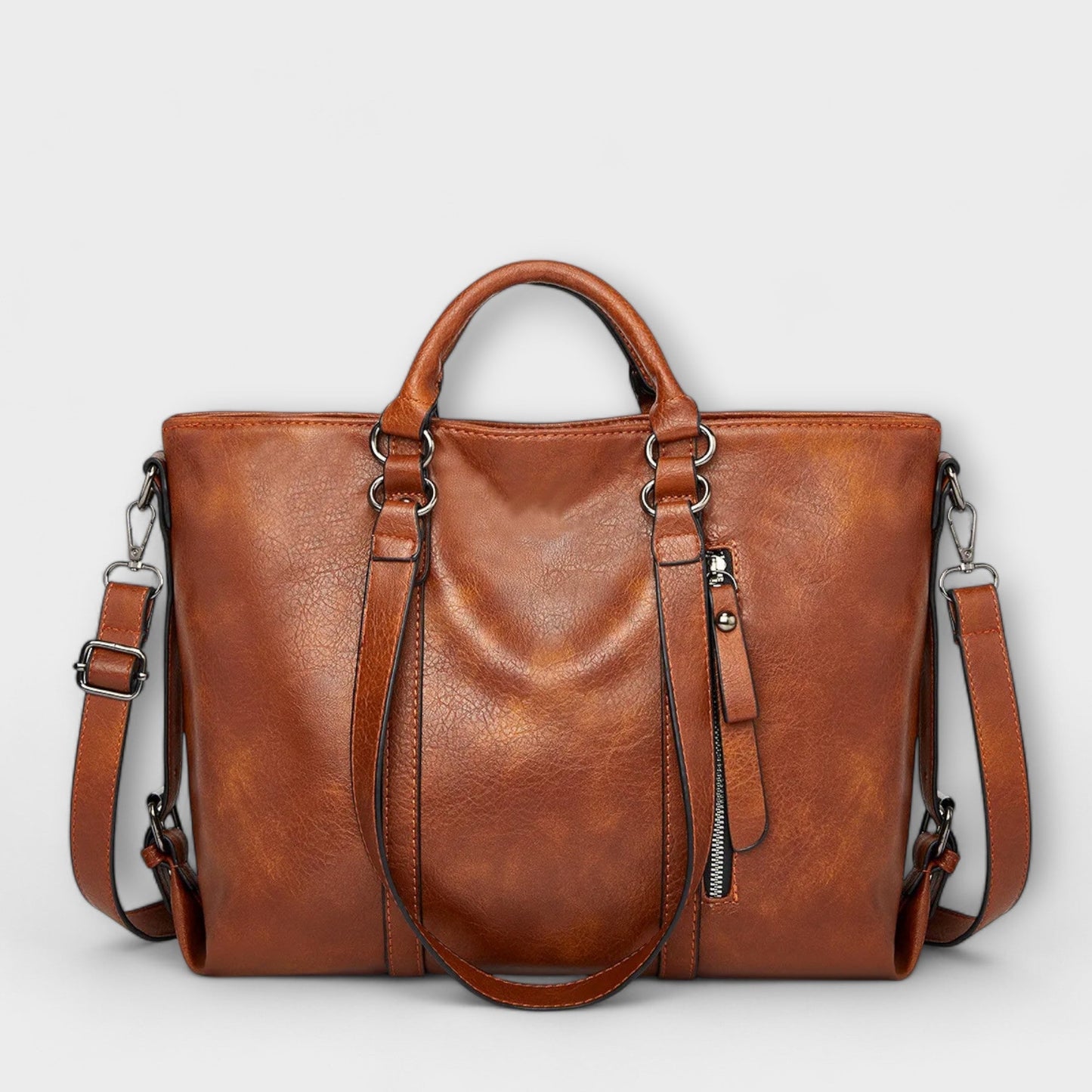 Laura Wide Leather Bag - An Elegant and Functional Bag