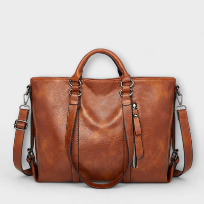 Laura Wide Leather Bag - An Elegant and Functional Bag