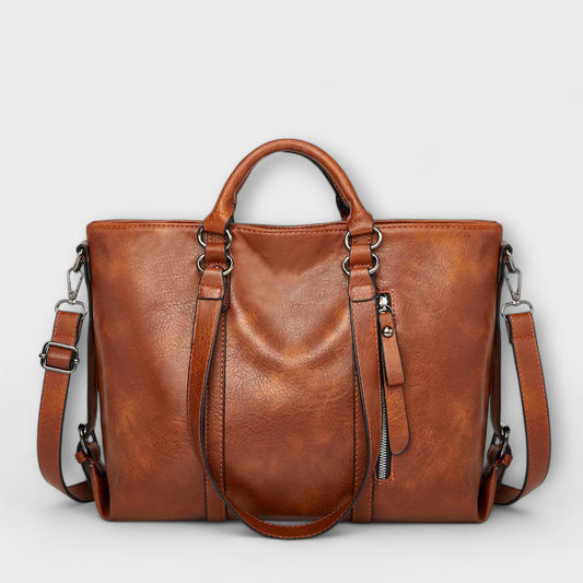 Laura Wide Leather Bag - An Elegant and Functional Bag