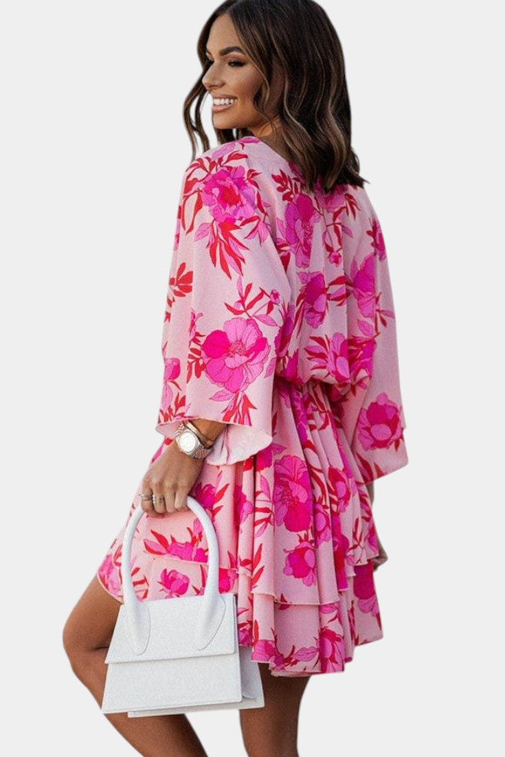 Eliza Mini Dress with Front Tie and Details