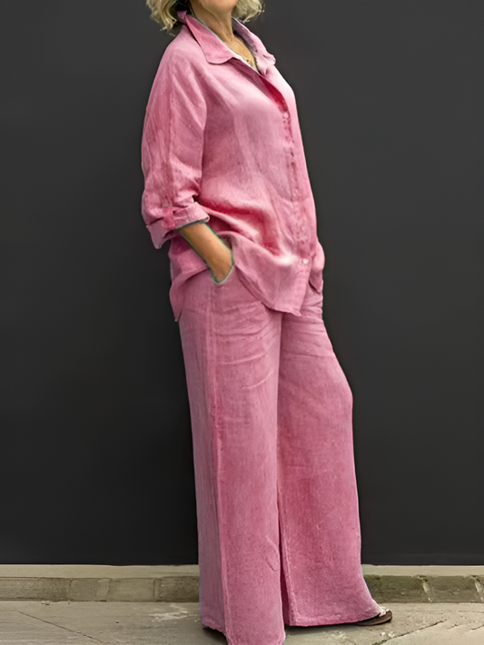 Lara's Linen Shirt Suit