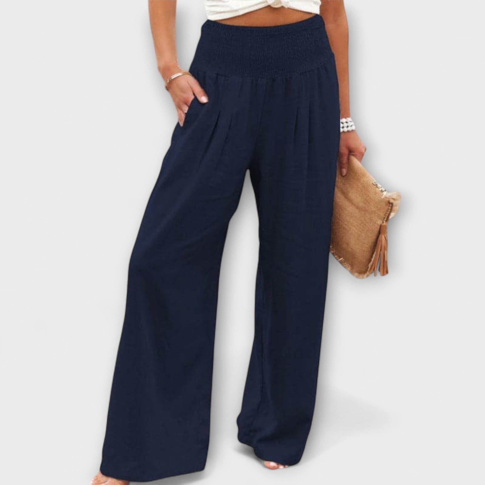 Wide and Comfortable Linen Pants - Elegant for Any Occasion