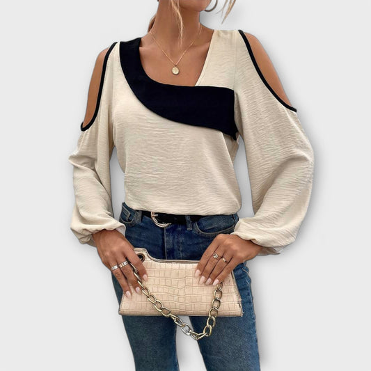 Scarlet Square Neck Long Sleeve Shirt
