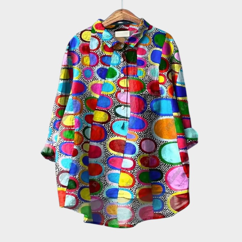 FRANCESCA™ | Oversized Floral Blouse with Colours