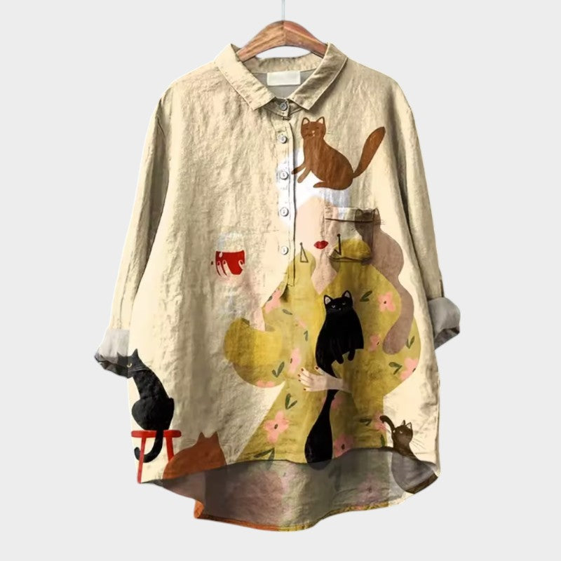 ELISABETTA™  | Oversized Floral Blouse with Comfort