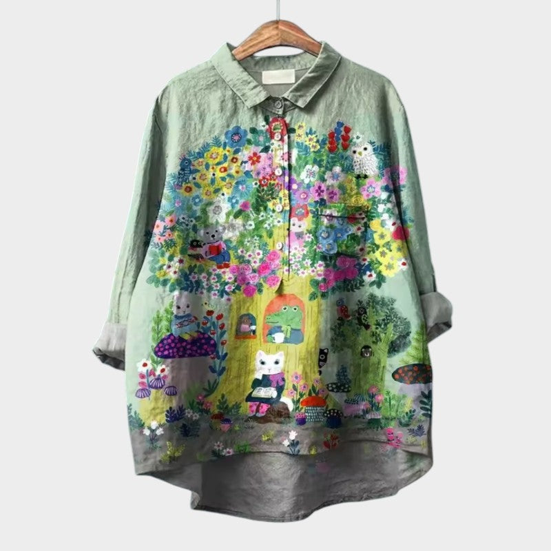 ELISABETTA™  | Oversized Floral Blouse with Comfort