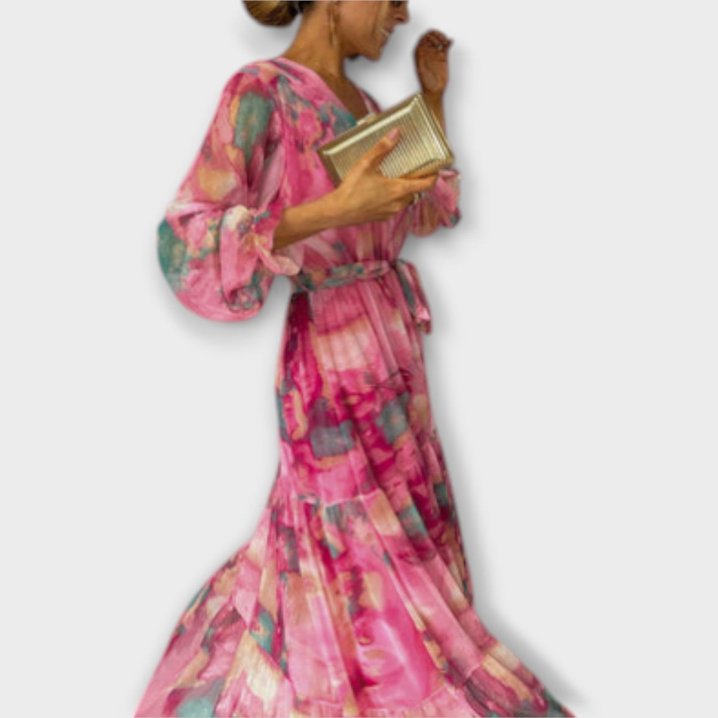 Dreamy Watercolor Maxi Dress - Abuline