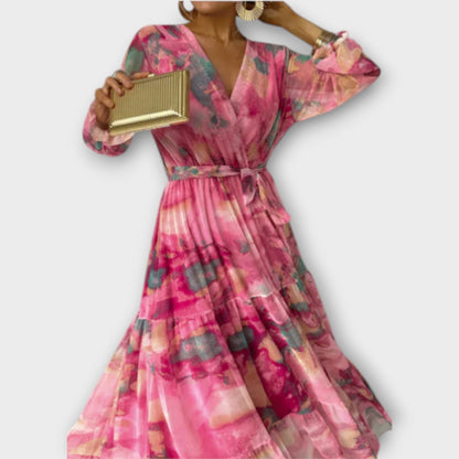 Dreamy Watercolor Maxi Dress - Abuline