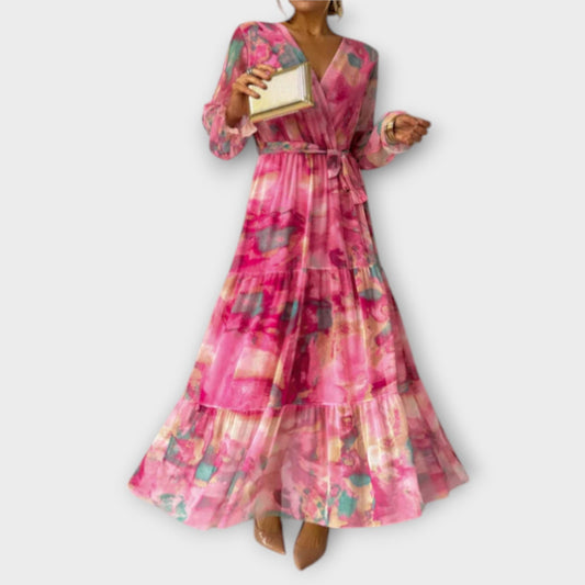 Dreamy Watercolor Maxi Dress - Abuline