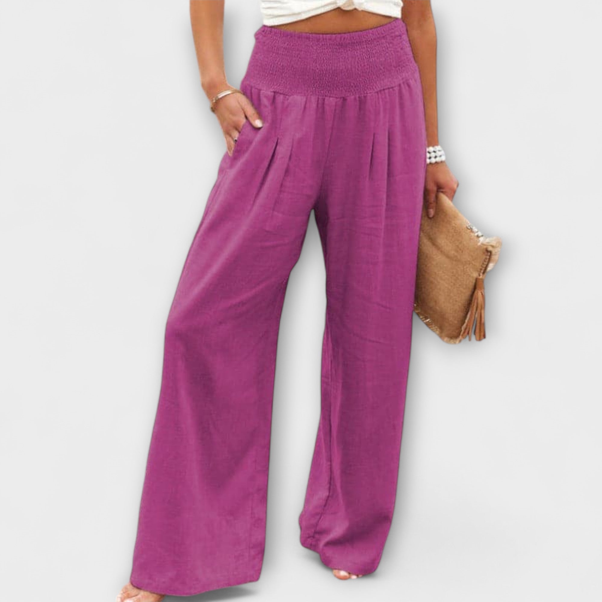 Wide and Comfortable Linen Pants - Elegant for Any Occasion