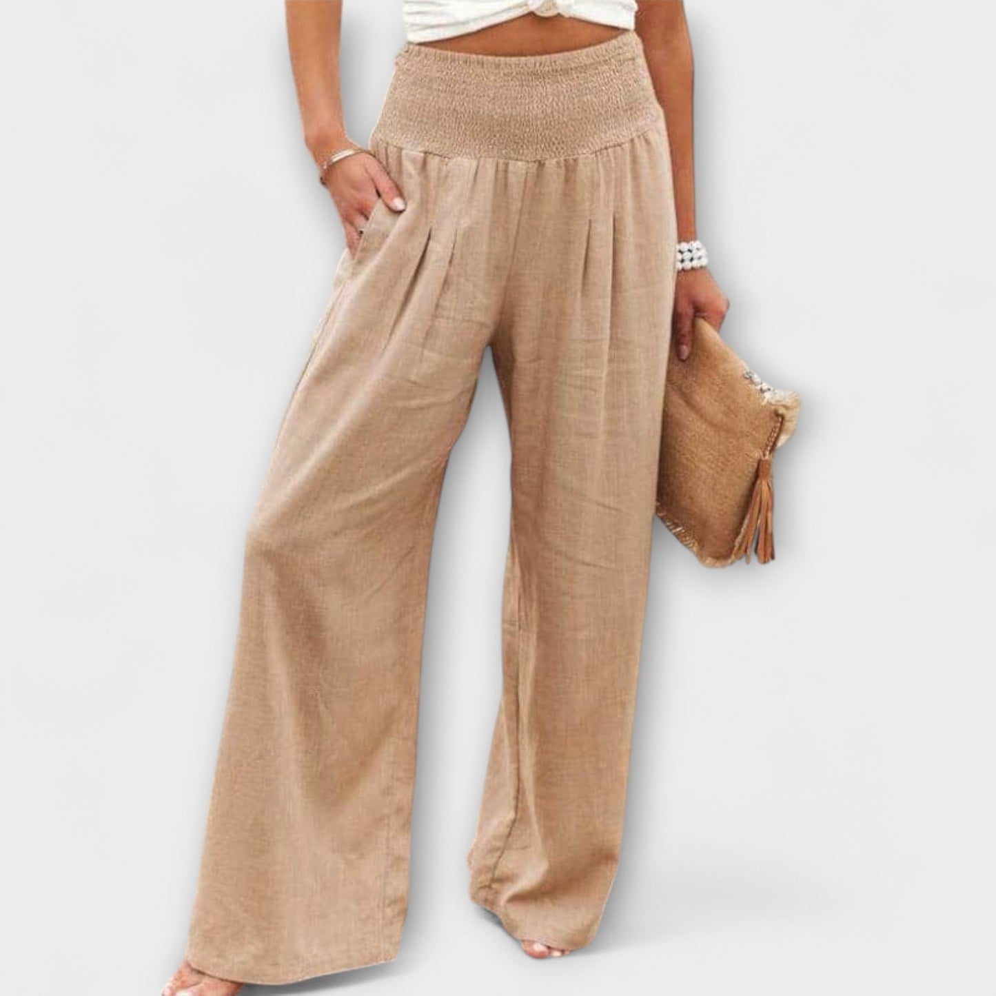 Wide and Comfortable Linen Pants - Elegant for Any Occasion