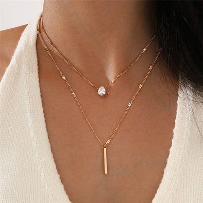 Vintage Collar Jewelry Set with Gold Pendants