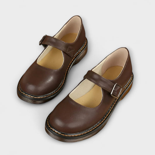 Vintage Leather Mary Jane Shoes for Women - Comfort and Style