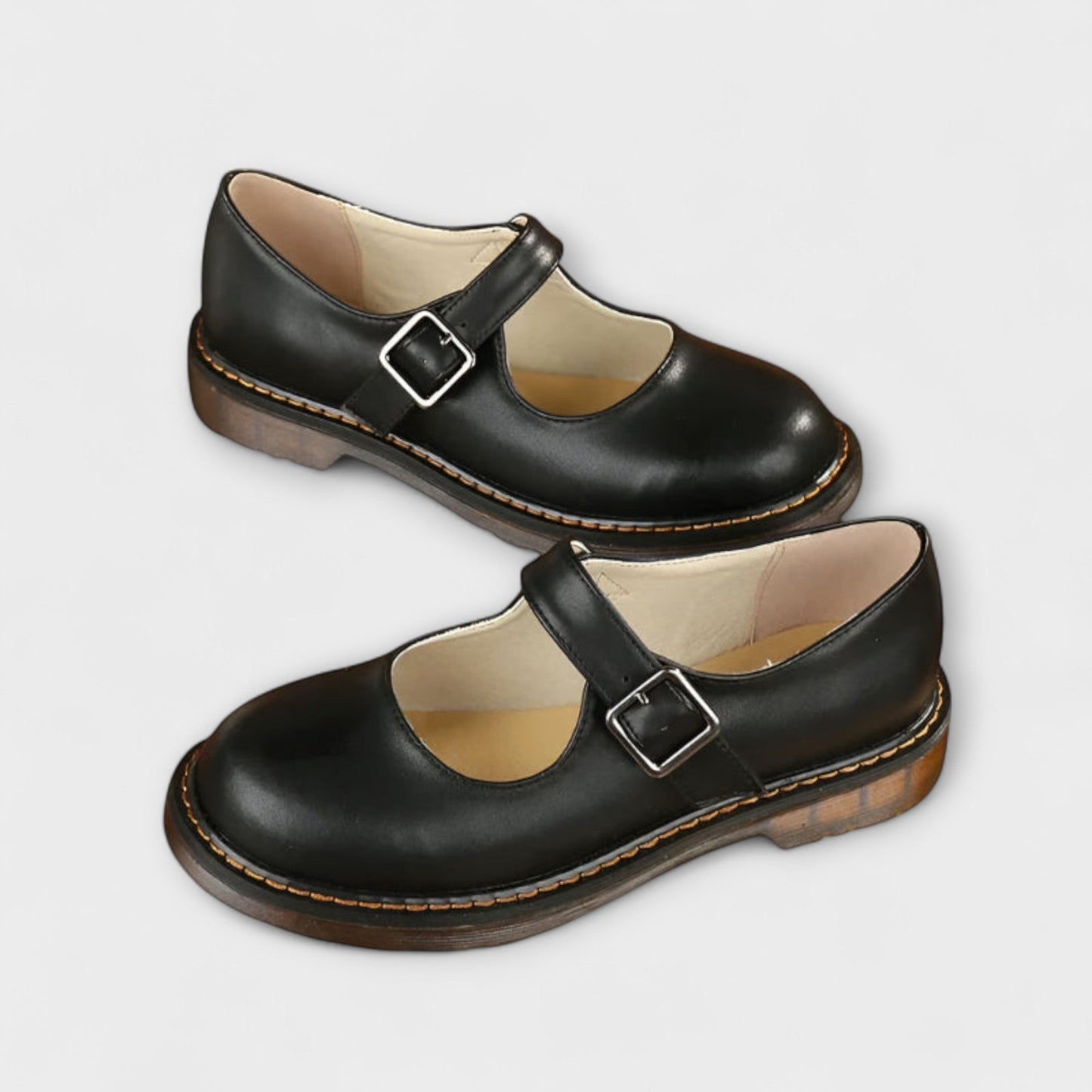 Vintage Leather Mary Jane Shoes for Women - Comfort and Style