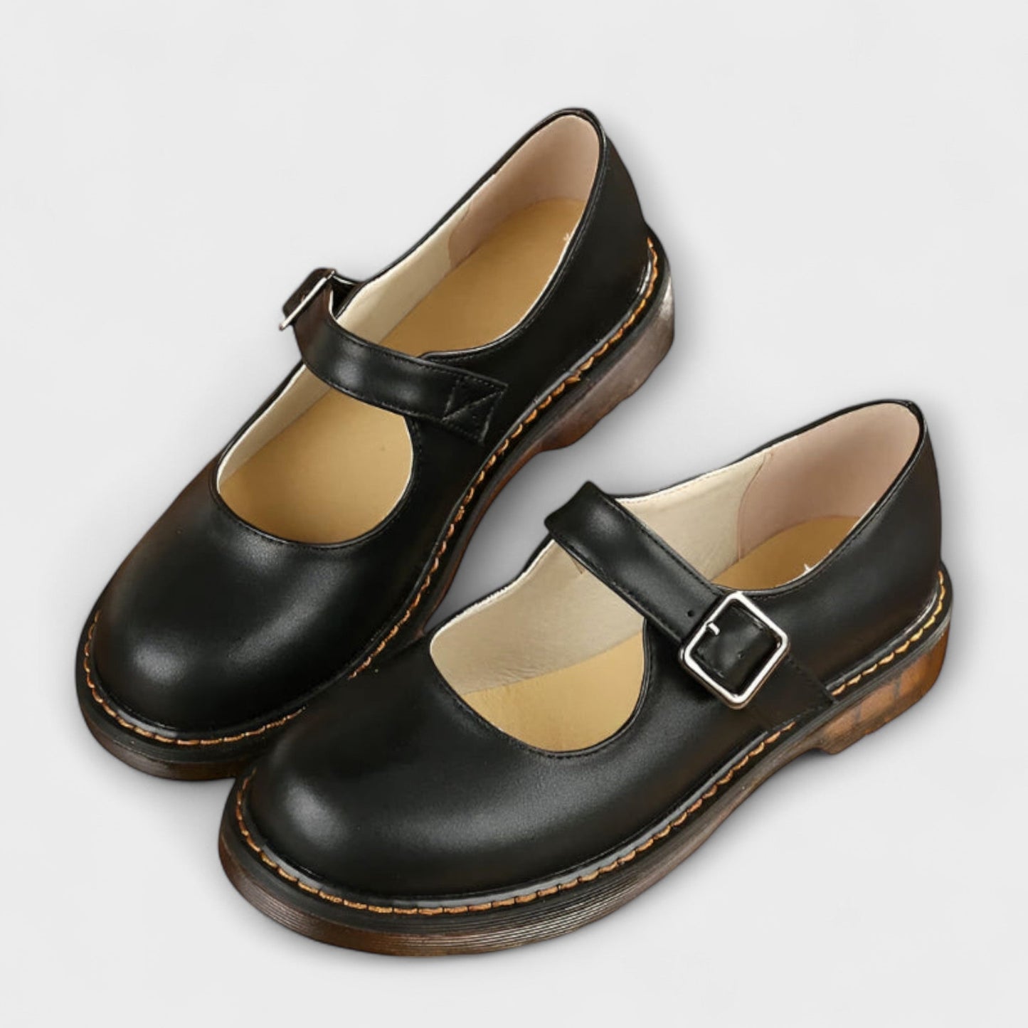 Vintage Leather Mary Jane Shoes for Women - Comfort and Style