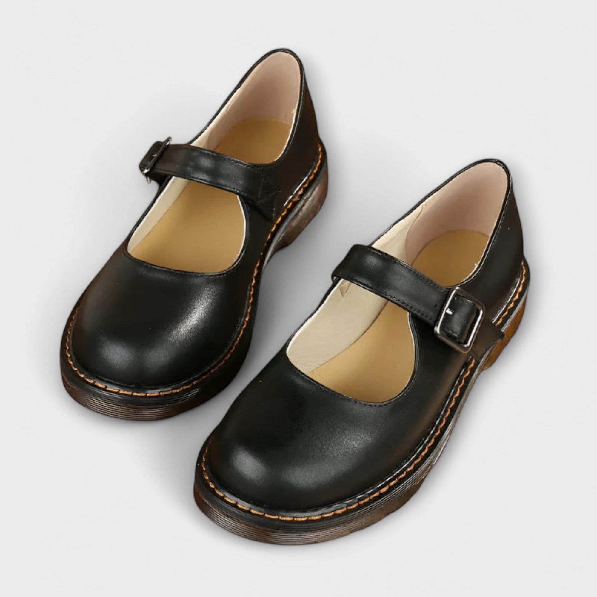 Vintage Leather Mary Jane Shoes for Women - Comfort and Style