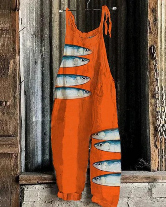 Vintage Jumpsuit with Wide Legs - Effortless Style and All-Day Comfort for Women