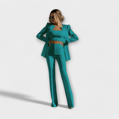 Selina - Elegant 3-Piece Set (Blazer, Top, Pants)