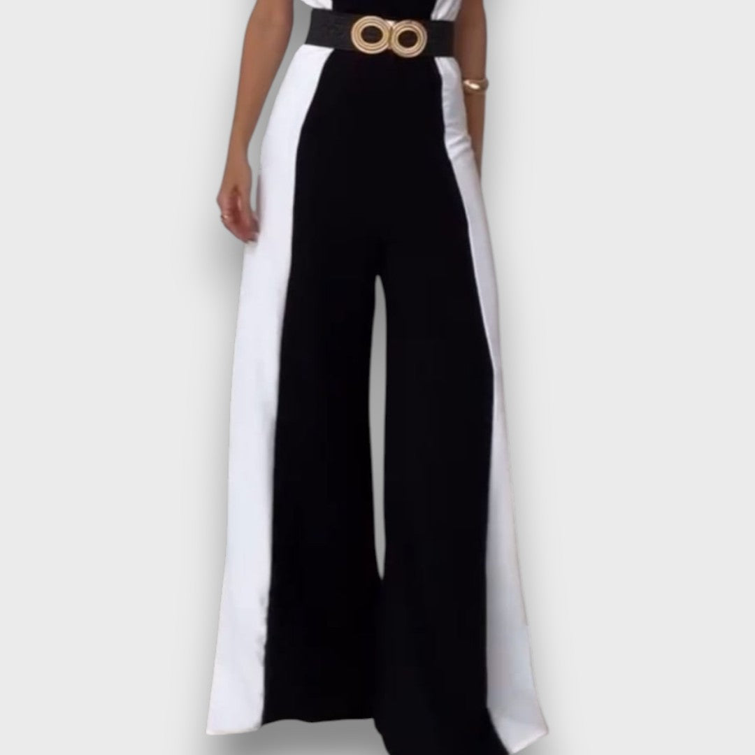 Celestine – Double-Colored Shorts with Waist Belt
