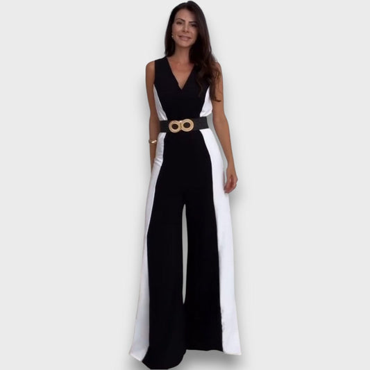 Celestine – Double-Colored Shorts with Waist Belt
