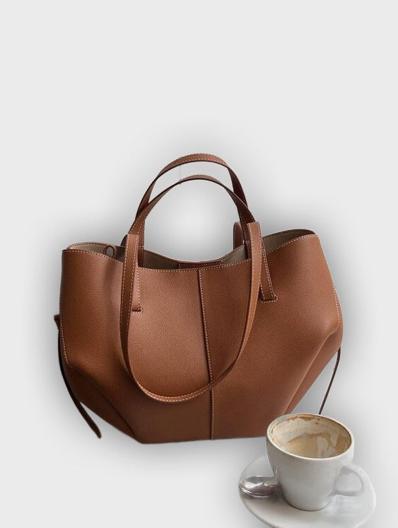 Stylish Carry Bag with Side Pleats