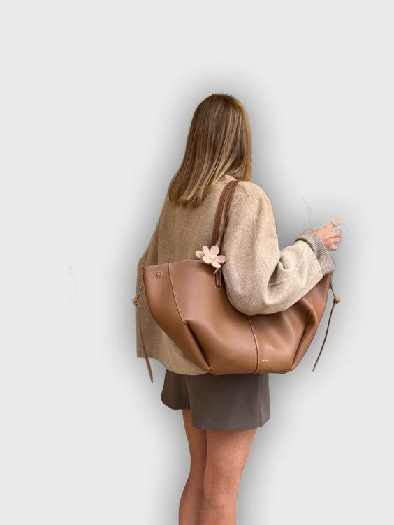 Stylish Carry Bag with Side Pleats