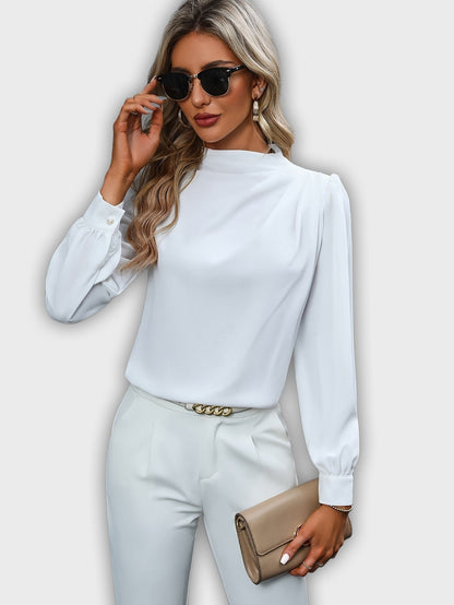 Elegant Shirt with High Collar