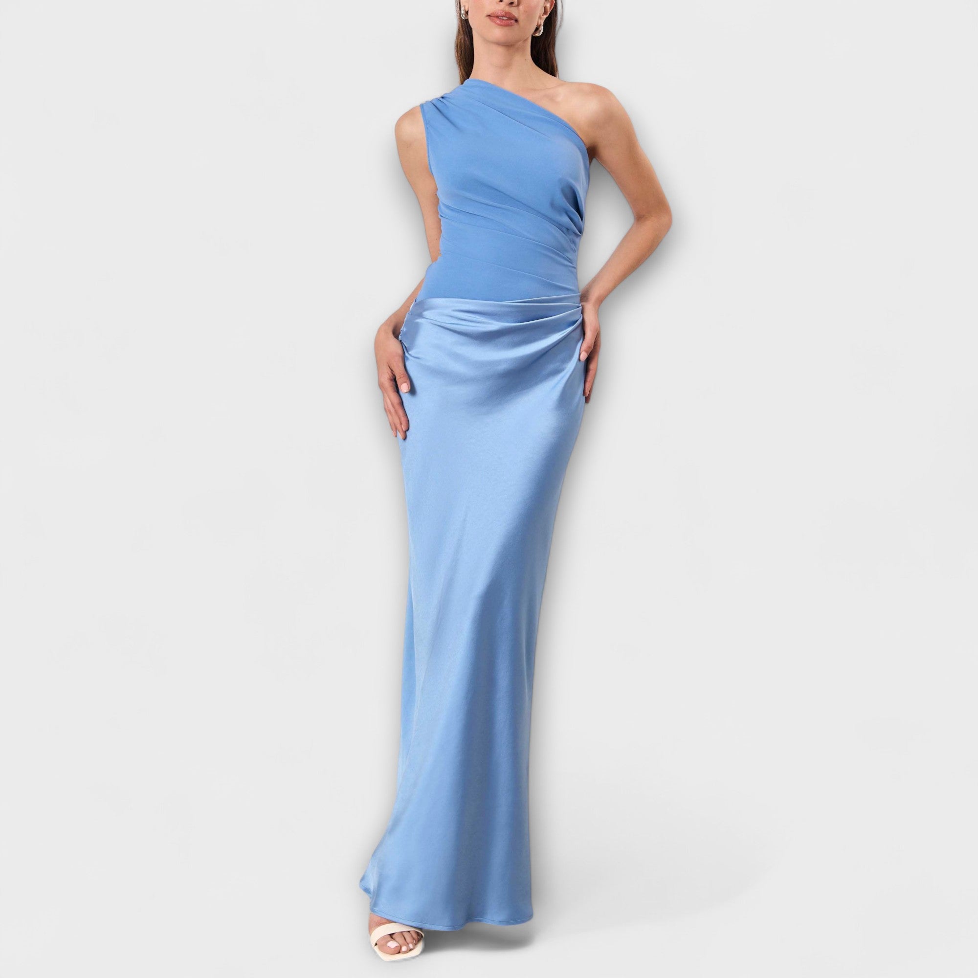 Asymmetric Maxi Dress with One Shoulder