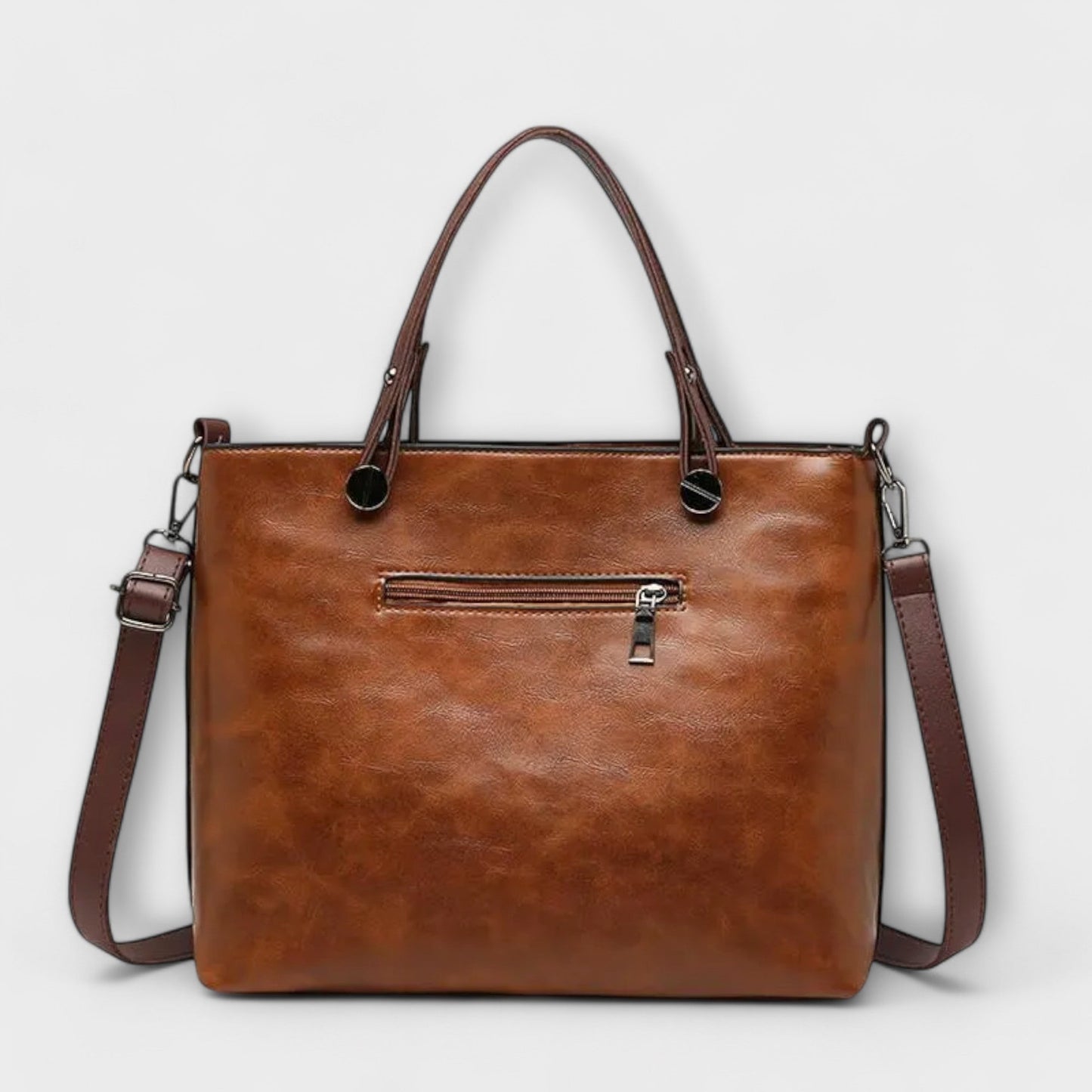 Laura's Elegant Leather Bag - Functional and Stylish Tote Bag