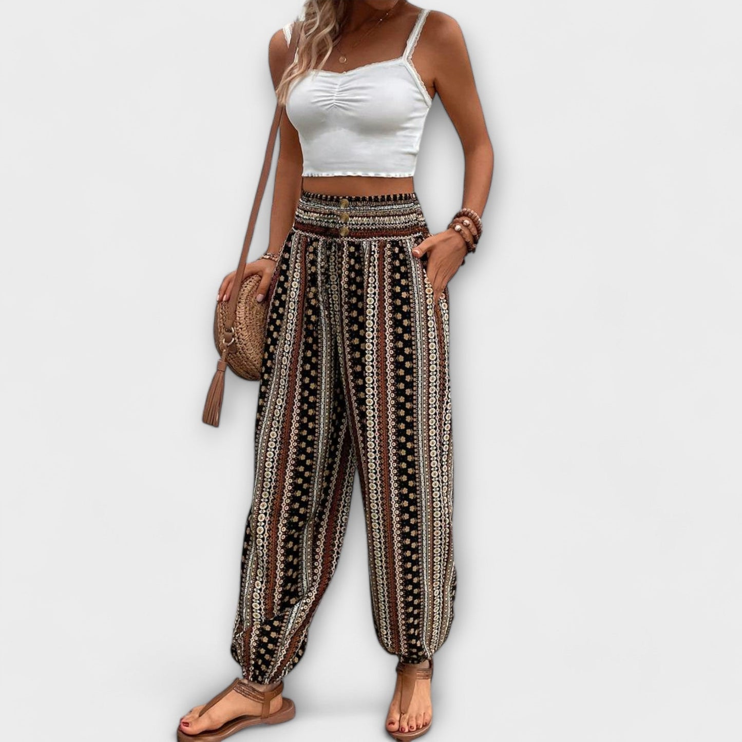 Scarlet Ethnographic Pants - Unique Comfort and Style
