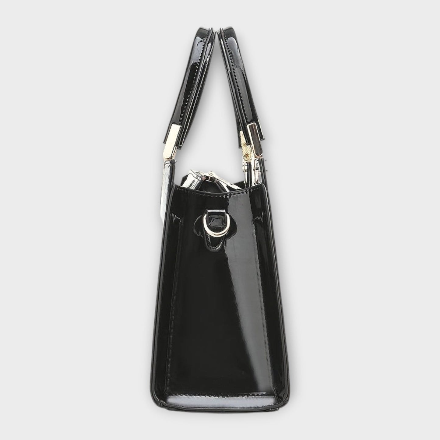 Laura's Glossy Crocodile Pattern Handbag