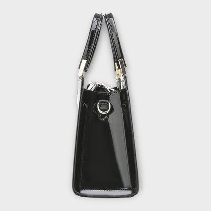 Laura's Glossy Crocodile Pattern Handbag