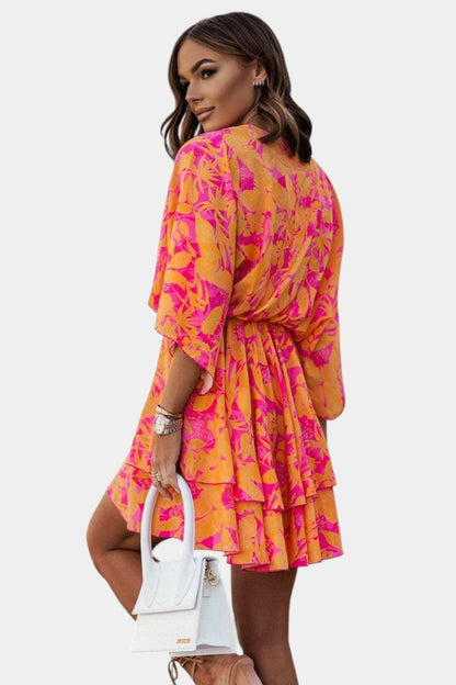 Eliza Mini Dress with Front Tie and Details
