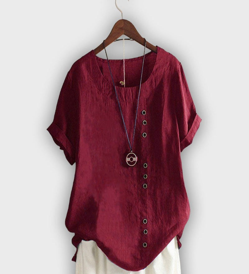 Elegant Women's Short Sleeve Shirt