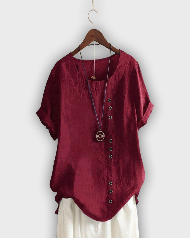 Elegant Women's Short Sleeve Shirt