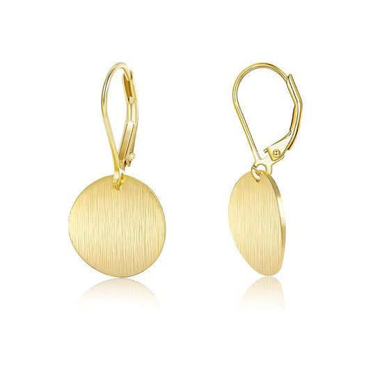 Platinum Earrings in Retro Style