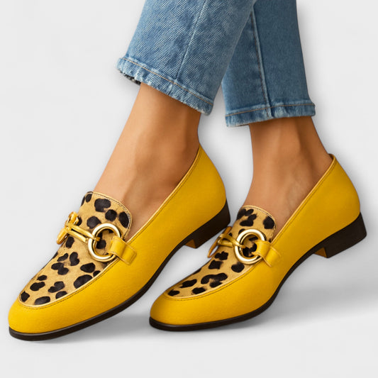 Sonia Sneakers with Animal Print and Decorative Clip