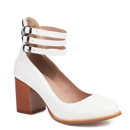 Ksilada | Plain sandals with ankle strap and thick sole