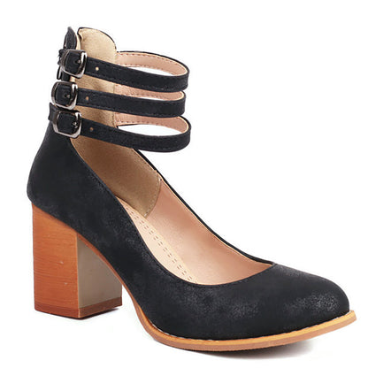Ksilada | Plain sandals with ankle strap and thick sole