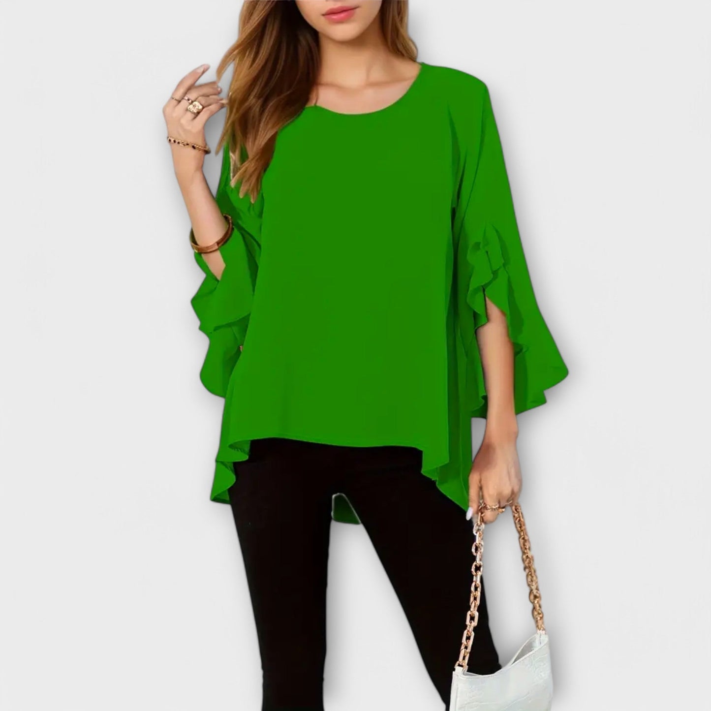 Perfect Spring Shirt with Round Collar