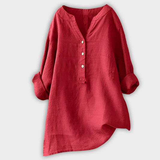 Lightweight Linen Shirt with Buttons – Freshness and Style