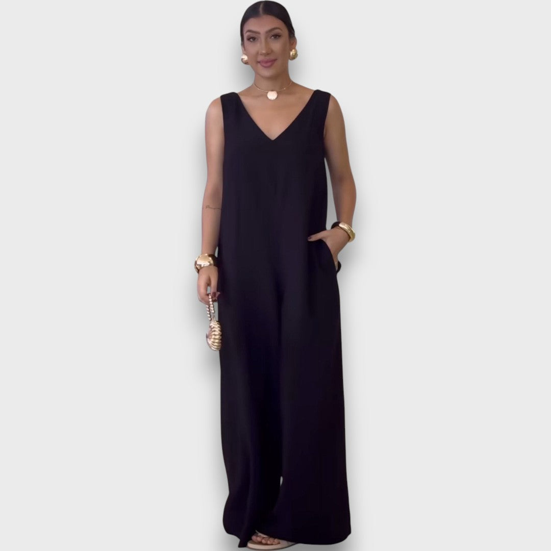 Aubryn – Jump Suit with V-Neck