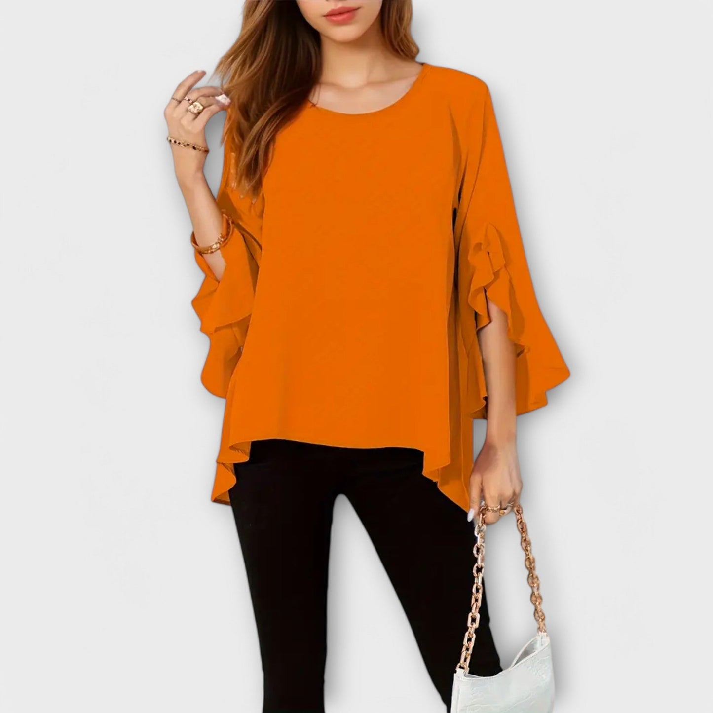 Perfect Spring Shirt with Round Collar