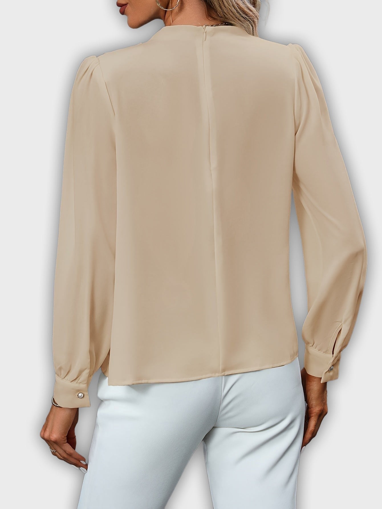 Elegant Shirt with High Collar